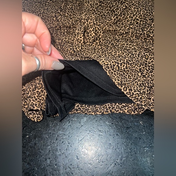 UEC SHOW ME YOUR MUMU Brown Black Lucky Leopard Kinsley Romper Lined Sz Med - Picture 13 of 13